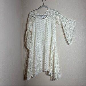 Rock 47 by Wranglers cream dress 3/4 sleeves Knee length dress